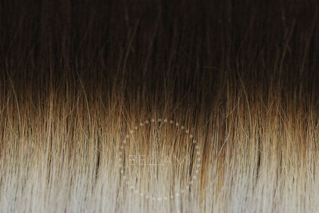 160g 20" #4 - Chocolate / Platinum Hair Extensions - BELLAMI Hair