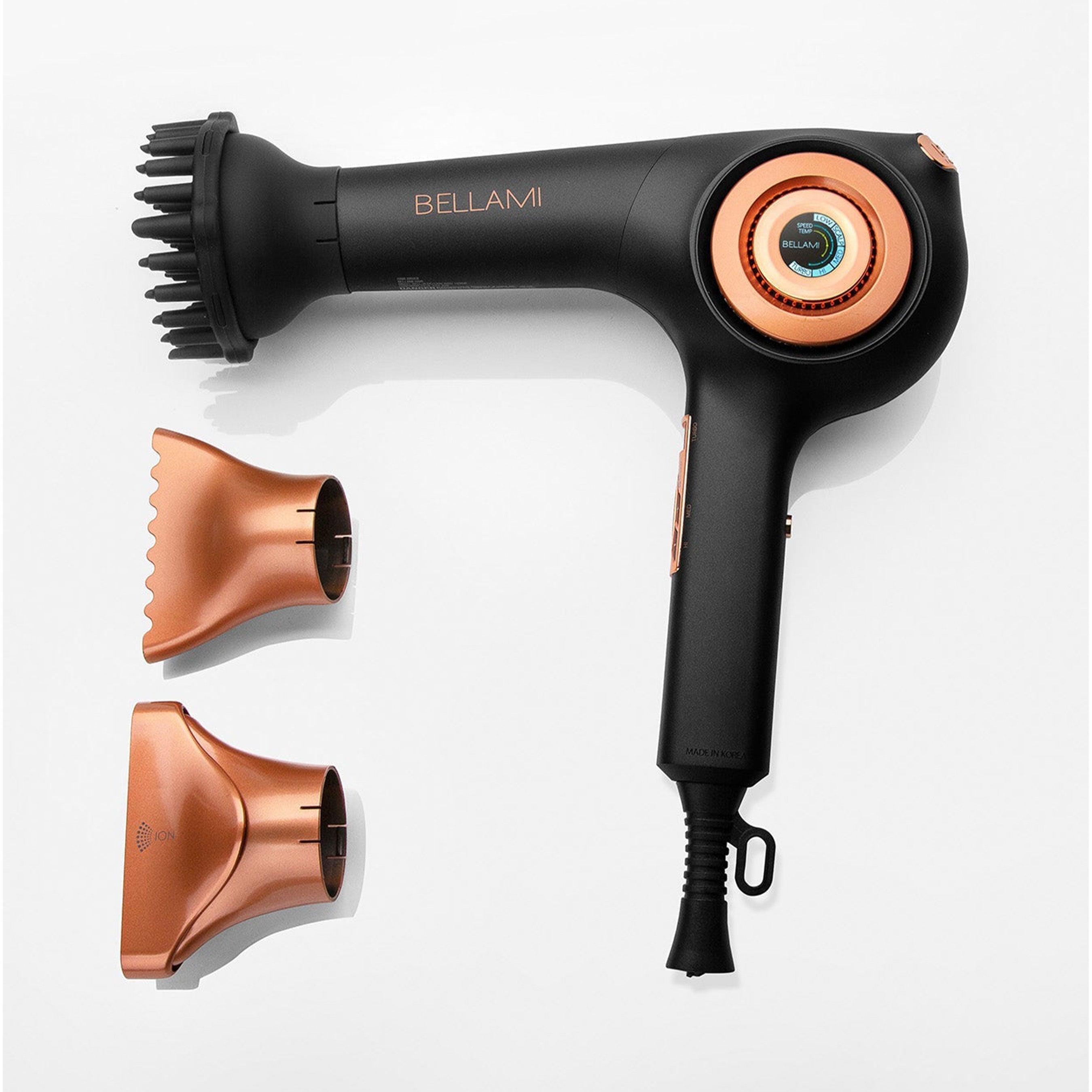 Bellami hair dryer and curler purchases and protective mesh