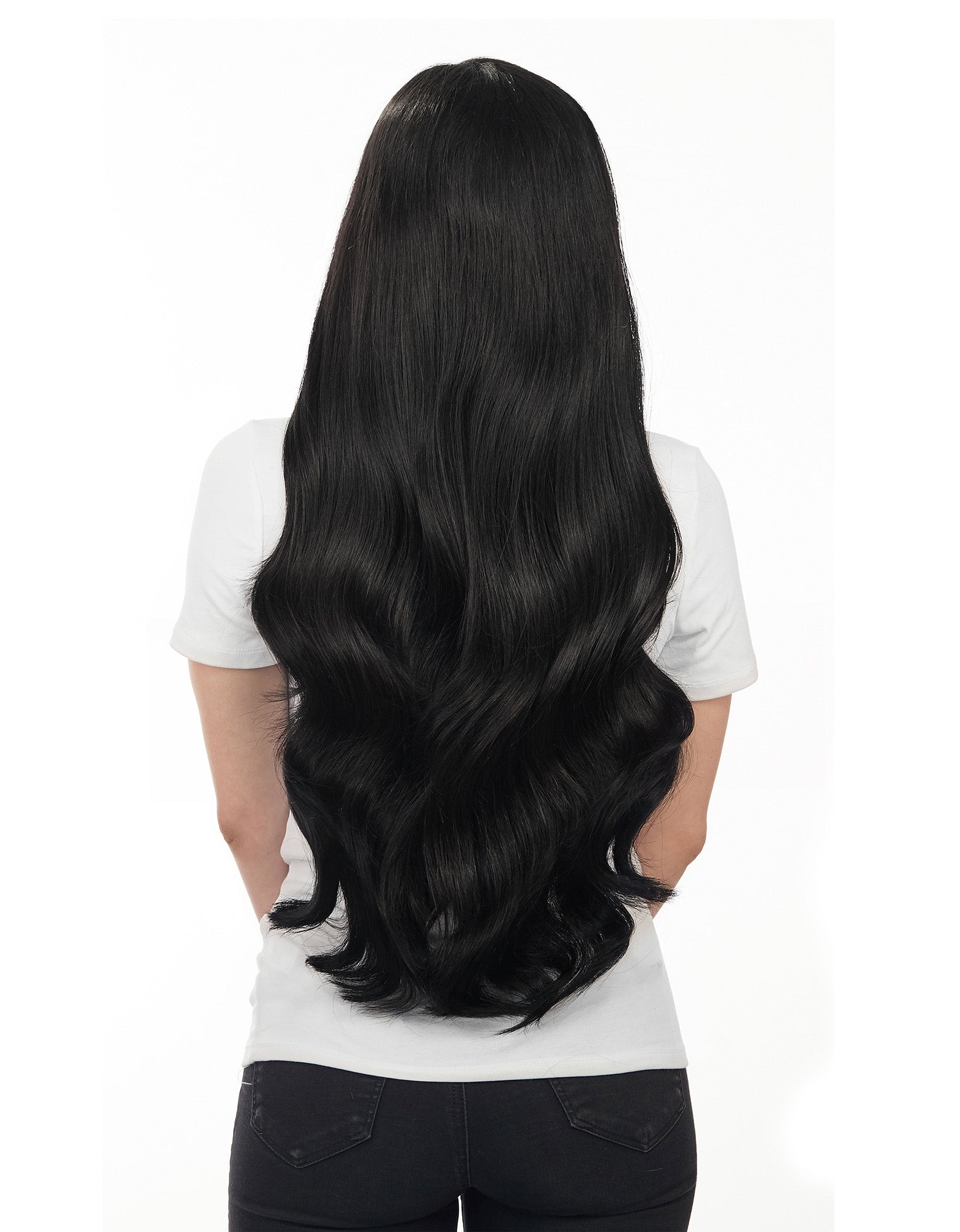 Human hair extensions outlet jet black